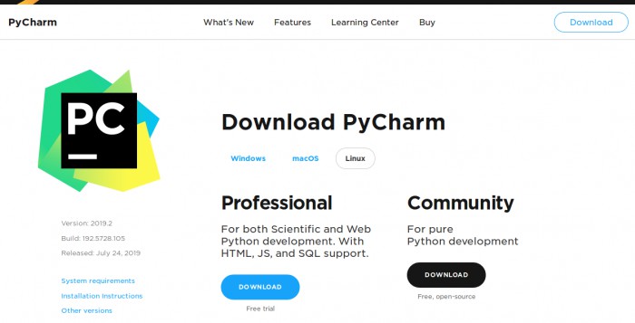 Pycharm community edition download 32 bit